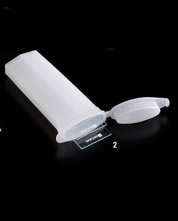 Контейнер для предметних скелець для зберігання і транспортування розміром 87х47х16 мм поліпропіленовий для 2 предметних скелець